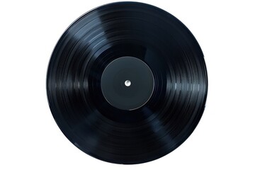Obraz premium Black vinyl record isolated on white background.