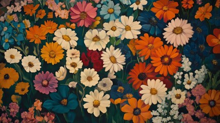 floral garden, colorful blooms, lush greenery, vibrant flowers, garden design, peaceful retreat, nature beauty, blooming paradise