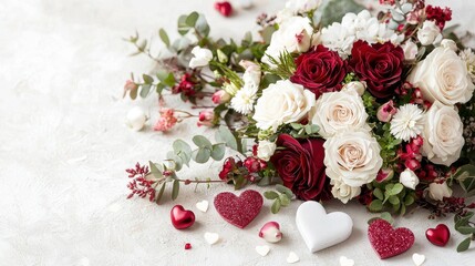 Sophisticated Valentine's Day Floral Arrangement with Fresh Flowers