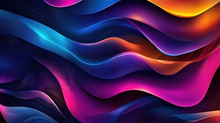 Vibrant Futuristic Abstract Background with Soft Color Waves