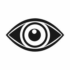 Minimalist Eye Symbol Vector Design.