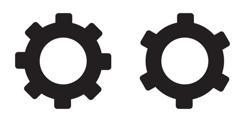 Set of settings icon vector illustration isolated on white background.