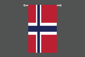 Obraz premium Norway flag, The flag of Norway, Flag of Norway national country symbol illustration Vector, Rectangle Norway flag illustration, Flat vector illustration 