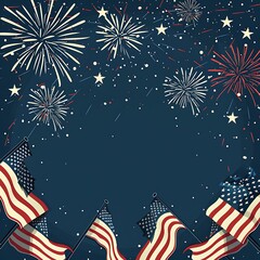 4th july usa -independence day with American flag party background