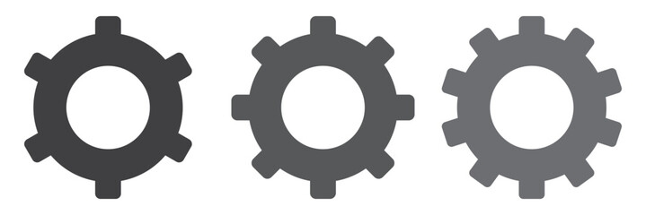 Settings icon in gray color