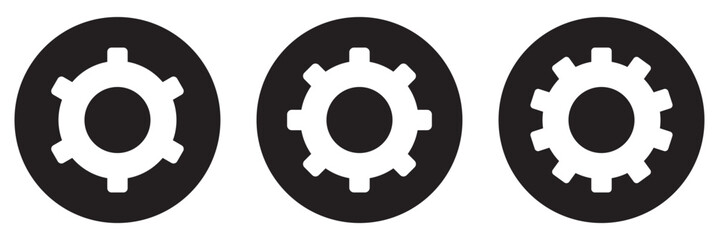 Gear icon, gear wheel icon, settings icon, setting icon on white background