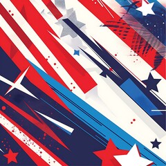 4th july usa -independence day with American flag party background