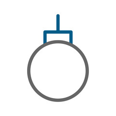 Christmas ornament outline icon. Concept of holiday, celebration, and decoration.
