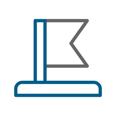 Flag icon. Concept of goal, achievement, and destination.