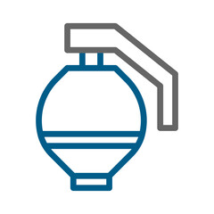 Hand grenade icon. Concept of danger, war, and conflict.