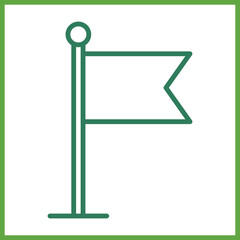 Fototapeta premium School Flag Icon Design