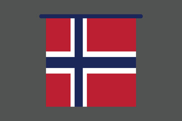 Obraz premium Norway flag, The flag of Norway, Flag of Norway national country symbol illustration Vector, Rectangle Norway flag illustration, Flat vector illustration 