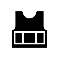 Bulletproof vest icon. Concept of safety, security, and protection.