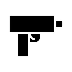 Silhouette of a gun. Concept of crime, danger, and violence.