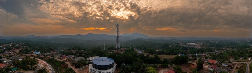 Panorama view of sunrise