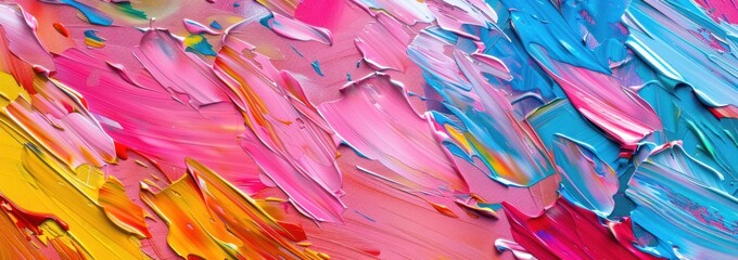 Impasto paint texture, vibrant color strokes.