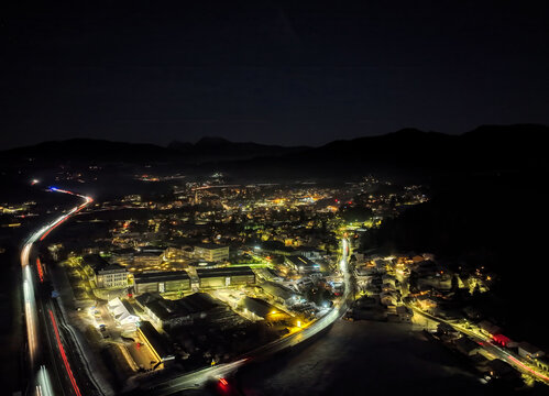 Siegsdorf bei Nacht