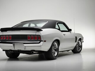 Fototapeta premium A muscle car photographed from a 45-degree rear angle