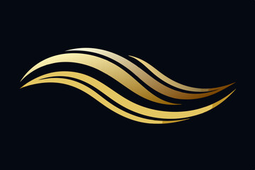 "Luxury Abstract Gold Wave Vector Illustration for Premium Minimal Designs"

