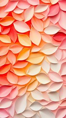 Obraz premium Colorful Abstract Background with Layered Petals in Soft Pink, Orange, and Cream Shades Creating a Gentle Floral Aesthetic for Design Purposes