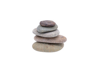 stack of balance stones on transparent background