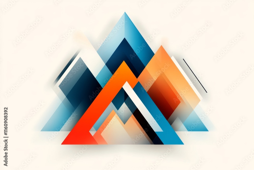 Aufkleber A minimalist design of an impossible triangle, drawn with clean, bold lines and soft gradients