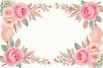 Hand painted watercolor flower background
