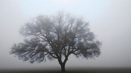 Obraz premium tree in fog