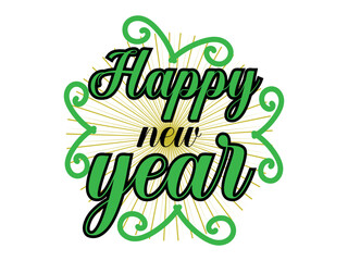 New Year typography design vector