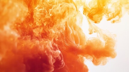 intense flames erupting in a dynamic display against a stark white background, showcasing vivid orange hues and fierce energy that create a striking visual impact