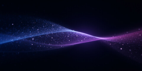 Obraz premium Dynamic light waves animation digital realm abstract visuals dark background ethereal perspective modern art concept