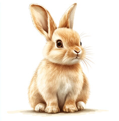 Obraz premium illustration of a cute rabbit on white