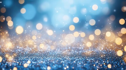 Fototapeta premium magical silver bokeh light effect creating dreamy abstract background with sparkling particles and soft focus for festive or glamorous designs