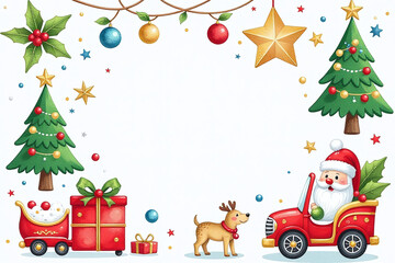 Fototapeta premium colorful christmas illustrations art projects designs included versatile watercolor