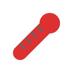 Red thermometer icon. Concept of temperature, fever, and illness.