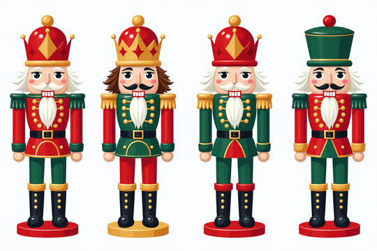 colorful christmas nutcrackers come various styles including traditional woodcut illustrations cartoon graphics decorative clip art