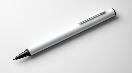 White pen on white background.