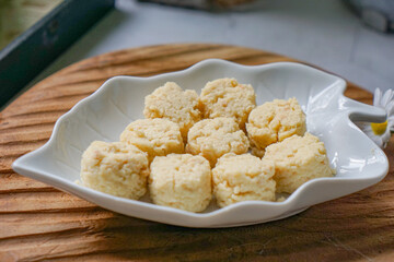 Almond Sugee Cookies are rich, buttery, with a nutty almond flavor, a popular kuih during Hari Raya