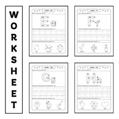 Alphabet Learning Workbook for Preschool and Kindergarten Kids, Fun Tracing Activities and Writing Sheets