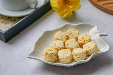 Almond Sugee Cookies are rich, buttery, with a nutty almond flavor, a popular kuih during Hari Raya
