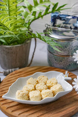 Almond Sugee Cookies are rich, buttery, with a nutty almond flavor, a popular kuih during Hari Raya