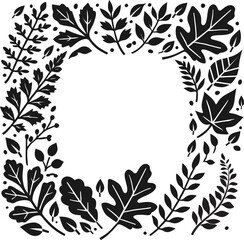 A leaf and nature boarder for showcasing text, designs or artwork compositions