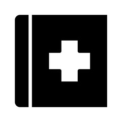 Obraz premium Medical Book Icon. Concept of Healthcare, Medicine, and Education.