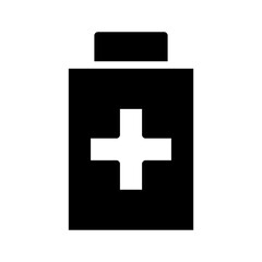 Medicine bottle icon. Concept of healthcare, pharmacy, and treatment.