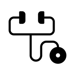 Stethoscope icon. Concept of medicine, healthcare, and medical examination.