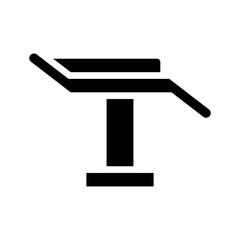 Operating table icon. Concept of surgery, medical, and healthcare.