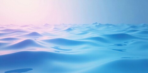 Softly glowing water surface with light blue and lavender gradient, serene, aquatic, light blue