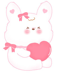Cute cartoon rabbit
