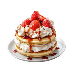 Tasty sweet  raspberry cake isolated on transparent background