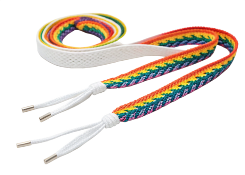 Rainbow Shoelaces Colorful on Transparent Background